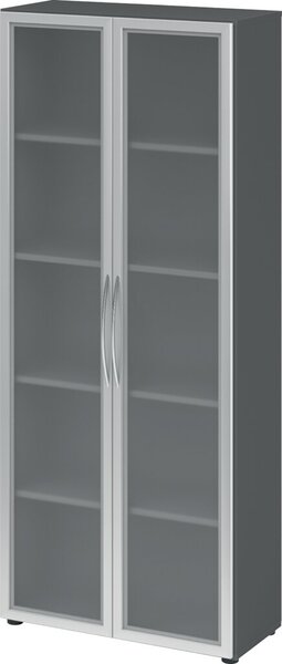 Image HAMMERBACHER 4200 Vitrine grafit 4 Fachböden