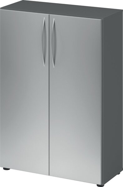Image HAMMERBACHER Aktenschrank 4550, V4550/G/S/BM grafit, silber 2 Fachböden 80,0 x 34,6 x 114,4 cm