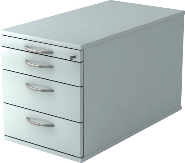 Image Rollcontainer 80 cm, 3 Schübe, Schloß Korpus und Front Grau