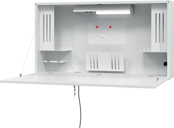 Image Wandschreibtisch 120 cm Weiß/Weiß Schreibtischplatte 120 x 26,5 x 65 cm