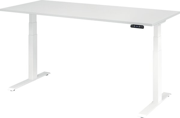 Image Sitz-Steh-Schreibtisch elektrisch 180 x 80 cm, Weiß/Weiß, rechteckig