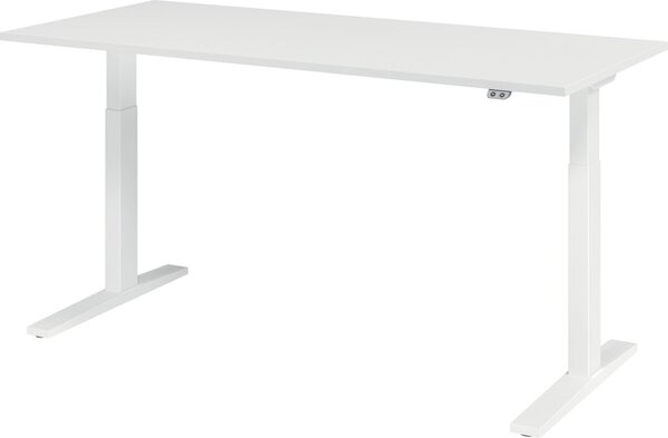 Image Sitz-Steh-Schreibtisch elektrisch 180 x 80 cm, Weiß/Weiß, rechteckig