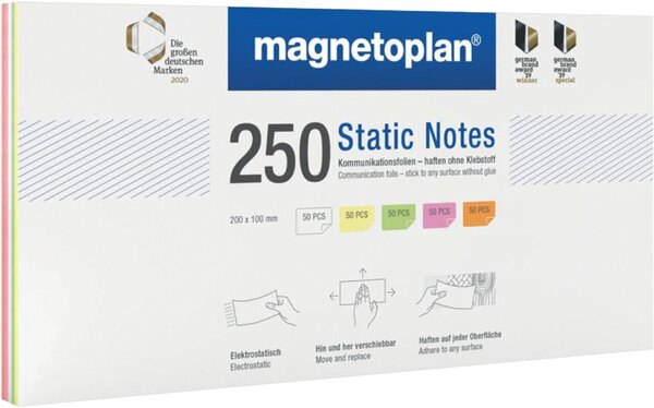 Image Notes Static, 200 x 100 mm, 250 Stk. beschreib- und abwaschbar