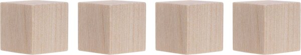 Image Magnete Design Wood Series,Cube, Birke handgefertigt, Neodym-Magnet