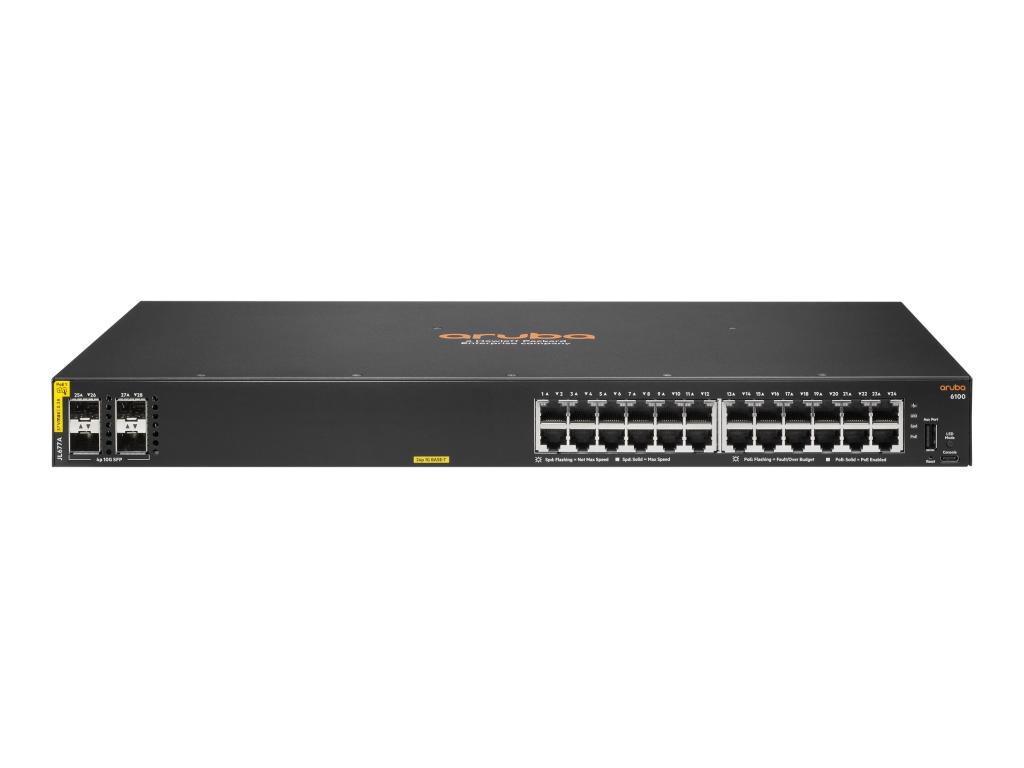Image HPE Aruba 6100 24G Class4 PoE 4SFP+ 370W Switch