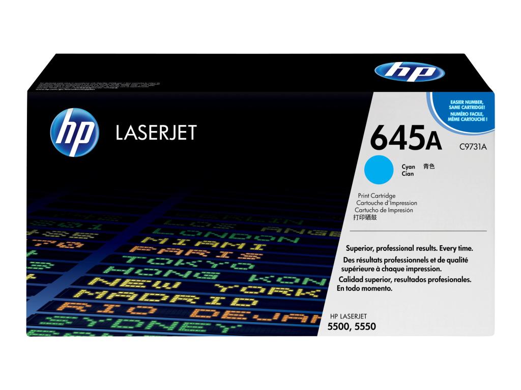 Image HP 645A Cyan LaserJet Tonerpatrone (C9731A)