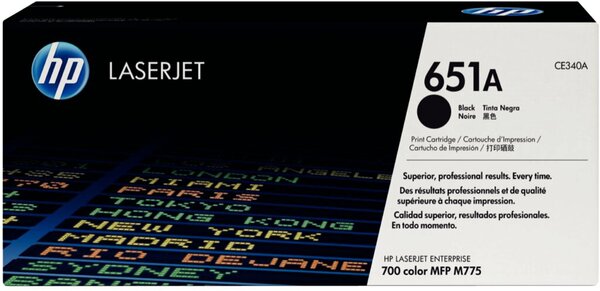 Image HP 651A Schwarz LaserJet Tonerpatrone (CE340A)
