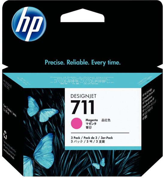 Image HP 711 3er Pack Magenta Tintenpatrone