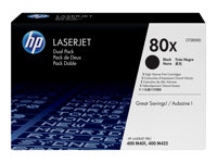 Image HP 80x 2er Pack Schwarz LaserJet Tonerpatrone (CF280XD)