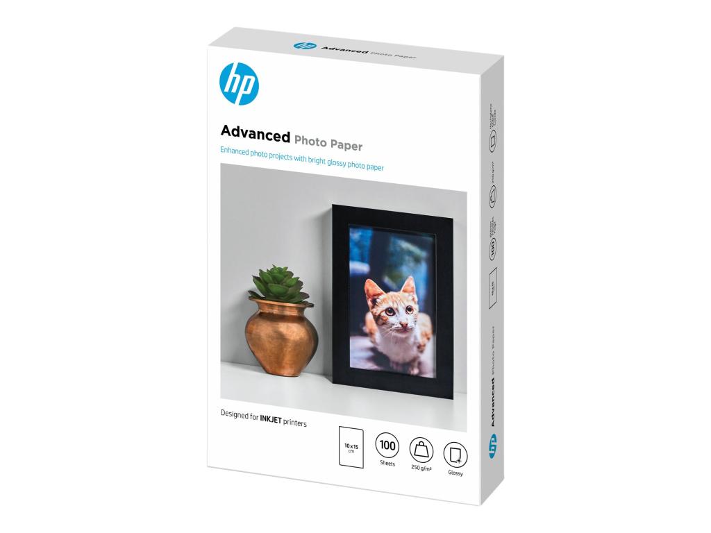 Image HP Advanced Fotopapier hochglänzend 100Blatt 10x15 cm randlos