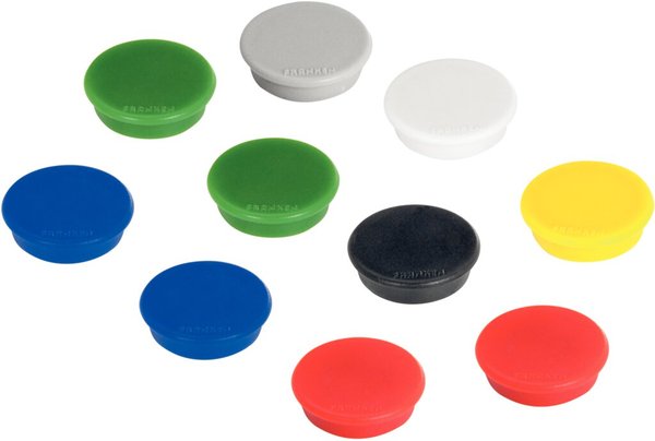 Image Haftmagnet 13mm, soertiert, Haftkraft 100g, hochwertiger Haftmagnet mit