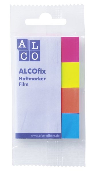 Image Haftmarker, 20x50 mm, 4x40 Bl. Farben: rot, gelb,orange, blau
