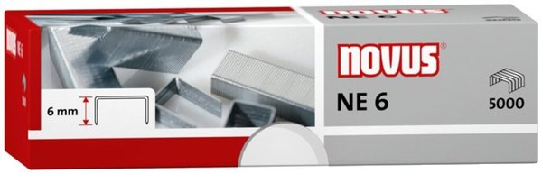 Image Heftklammern NE6, verzinkt Stahldraht, f. Elektrohefter