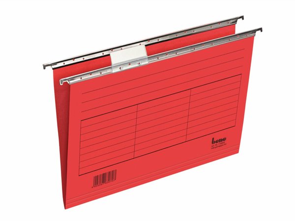 Image Hängemappe A4 seitlich offen rot 230g/qm Farbkarton, Beschriftungs-