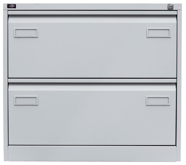 Image Hängeregistraturschrank, doppelbahnig, 2 Hängeregistraturen, grau