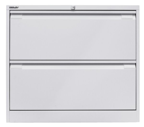 Image Hängeregistraturschrank, doppelbahnig, grau, 2 Hängeregistraturschubladen