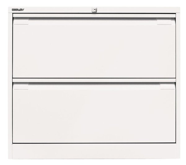 Image Hängeregistraturschrank, doppelbahnig, weiß, 2 Hängeregistraturschubladen