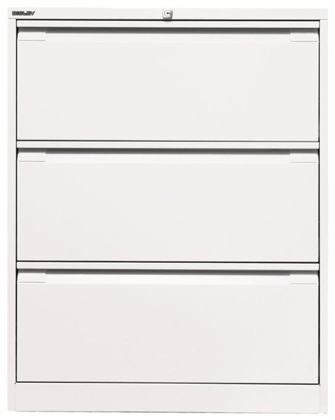 Image Hängeregistraturschrank, doppelbahnig, weiß, 3 Hängeregistraturschubladen