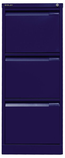 Image Hängeregistraturschrank, einbahnig, 3 Hängeregistraturen, blau