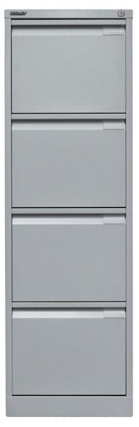 Image Hängeregistraturschrank, einbahnig, 4 Hängeregistraturen, silber