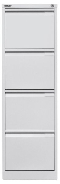 Image Hängeregistraturschrank, einbahnig, 4 Hängeregistraturen, grau