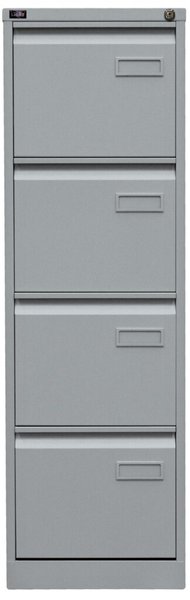 Image Hängeregistraturschrank, einbahnig, 4 Hängeregistraturen, silber