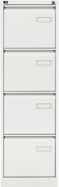 Image Hängeregistraturschrank, einbahnig, 4 Hängeregistraturen, lichtgrau