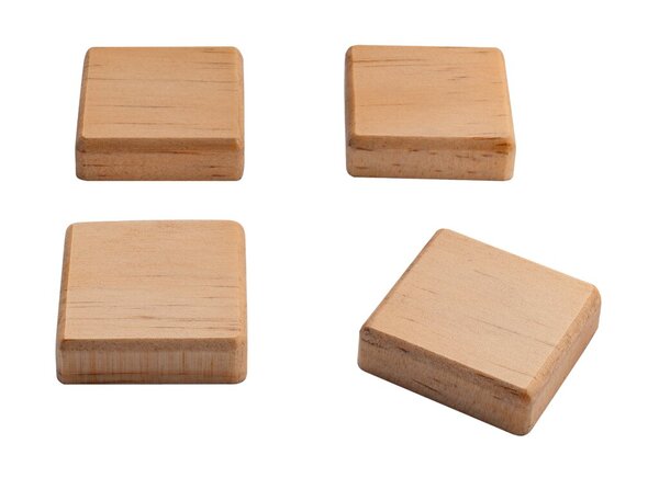 Image Holz-Magnet, quadratisch, 33x33x9 mm Haftkraft: 10 Blatt (A4, 80g/qm)