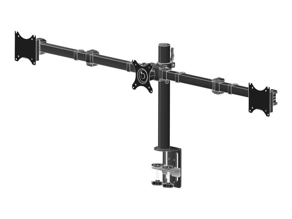 Image IIYAMA DS1003C-B1 Flexible Desk Mount for Triple Monitor Mount with Clamp or gr