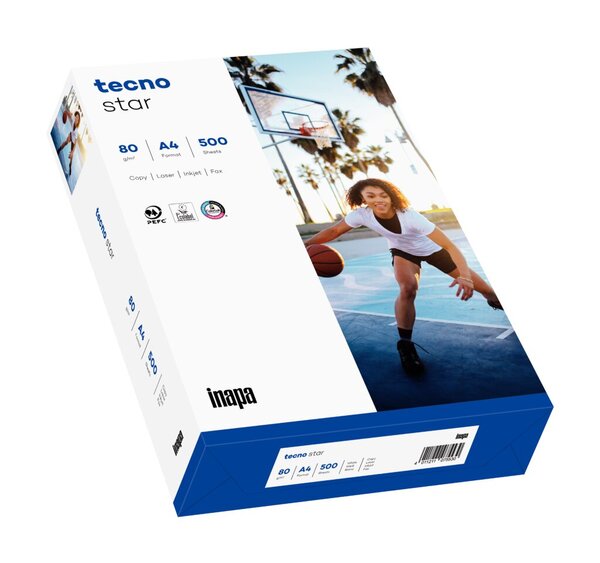 Image Kopierpapier, Tecno Star, A4, 80g, weiß, 500 Blatt/Packung