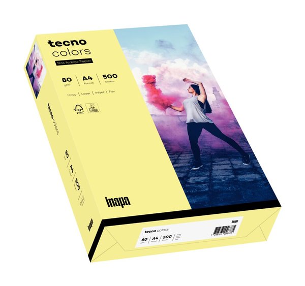 Image Kopierpapier, Tecno Colors, A4, 80g, hellgelb
