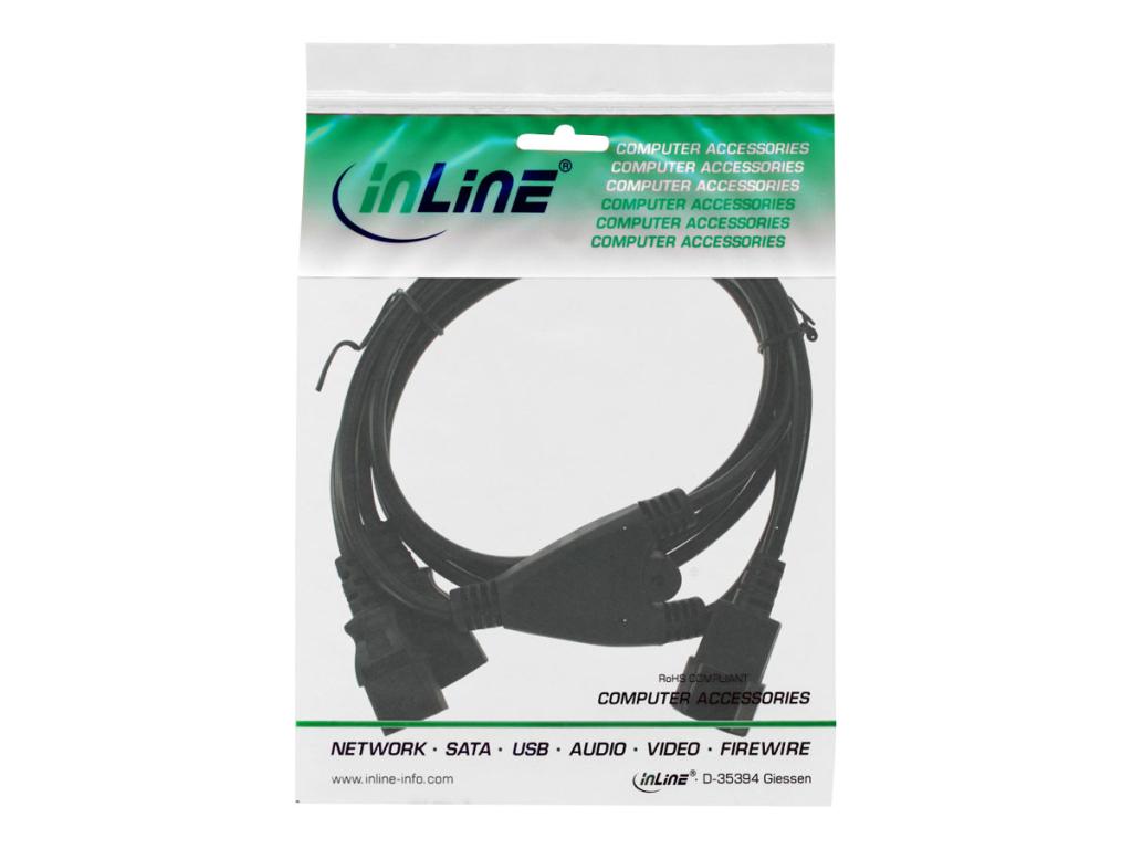 Image INLINE ® Y-Kabel für Lüfter PWM, 4pol Molex  1 Stecker / 2 Buchse,