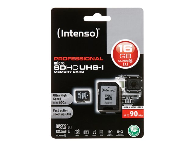 Image INTENSO Secure Digital Card Micro SD UHS-I Professional 16 GB Speicherkarte