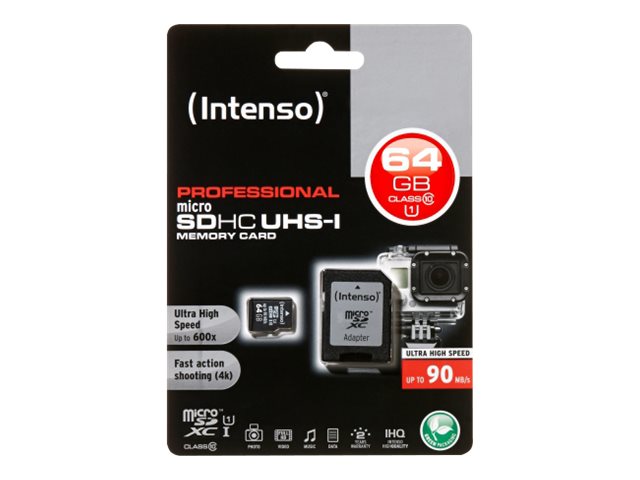 Image INTENSO Secure Digital Card Micro SD UHS-I Professional 64 GB Speicherkarte