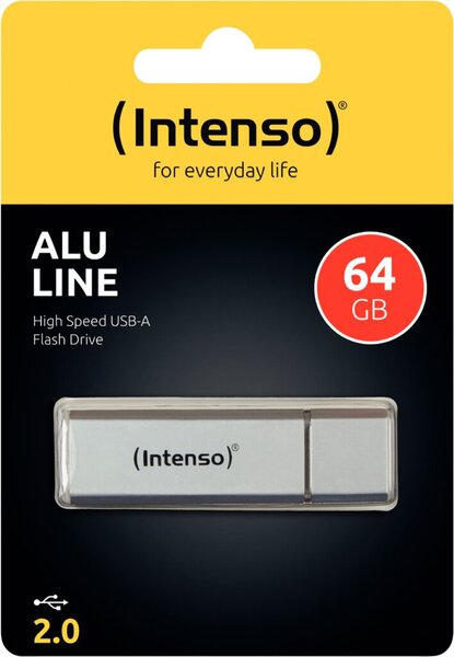 Image INTENSO USB-Drive 2.0 Alu Line 64 GB silber