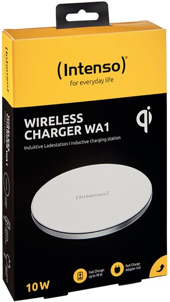 Image INTENSO Wireless Charger 10W - induktive Ladestation Aluminium weiß