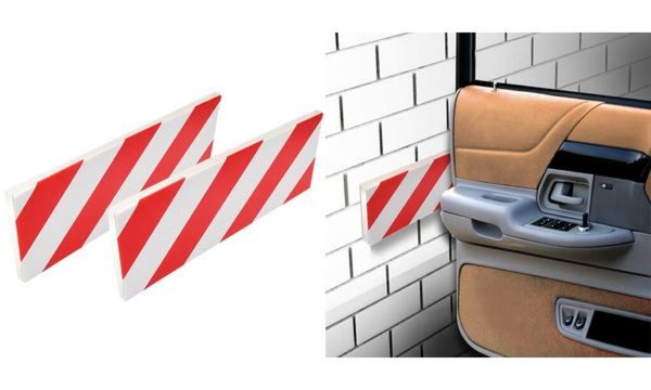 Image IWH Autotür-Schutzleiste für Garage , weiß / rot (11570211)