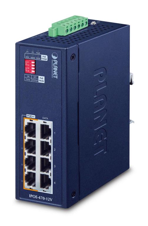 Image PLANET TECHNOLOGY Industrial 4-Port GE 802.3bt PoE++ Injector Hub