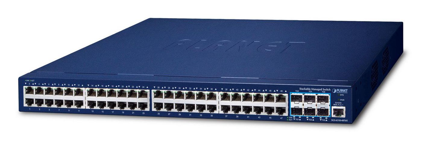 Image PLANET TECHNOLOGY L3 48-Port GE + 6-Port 10G SFP+        SGS-6310-48T6X