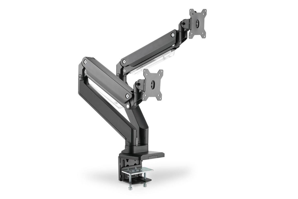 Image DIGITUS Universal Dual-Monitorarm, Klemmbefestigung, schwarz