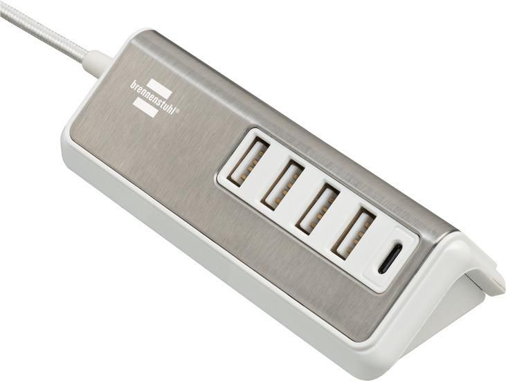 Image brennenstuhl estilo USB-Multiladegerät, 4x USB + 1x USB-C