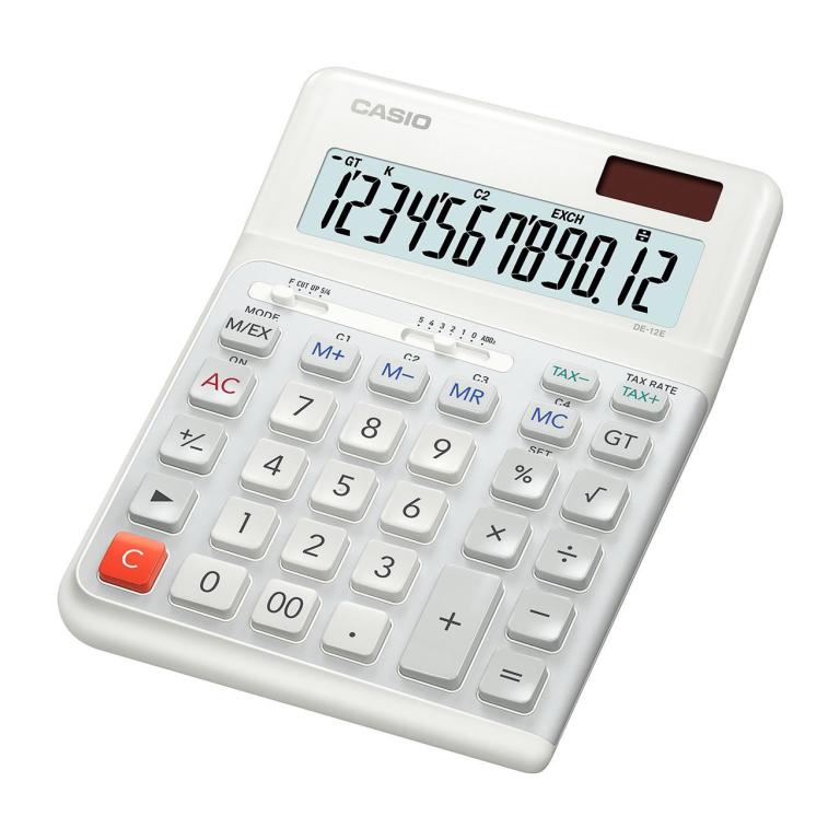 Image CASIO DE-12E-WE Tischrechner weiß