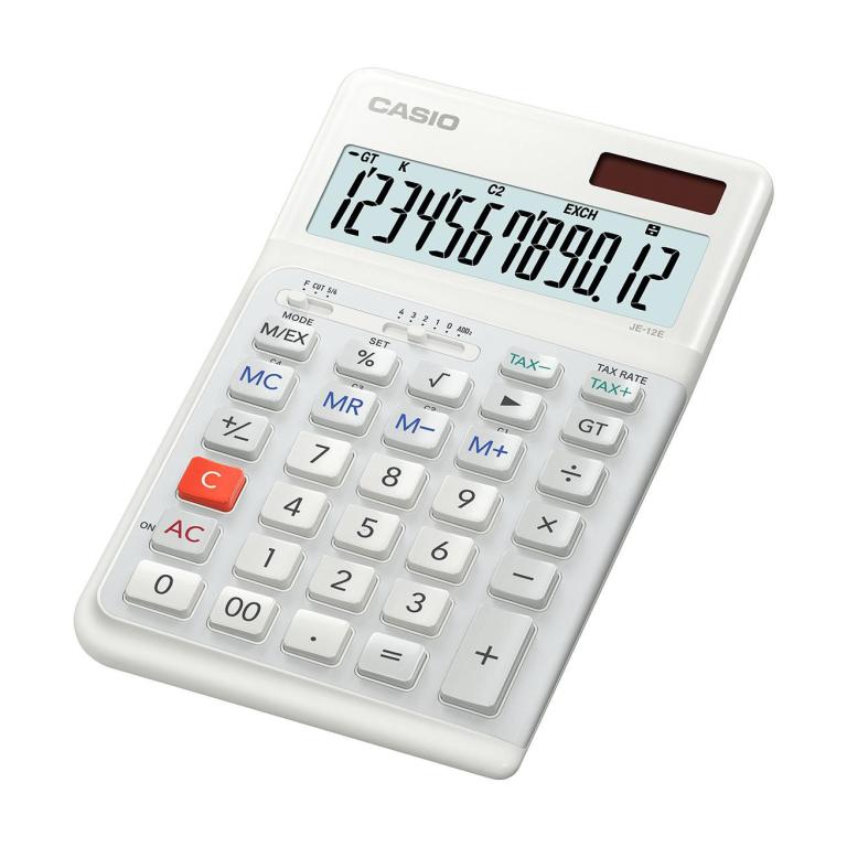 Image CASIO JE-12E-WE Tischrechner weiß