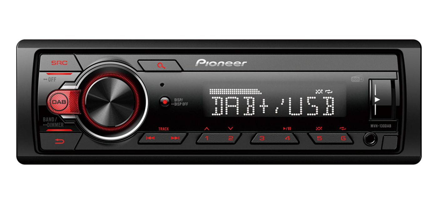 Image PIONEER Car Media Receiver Black, Red