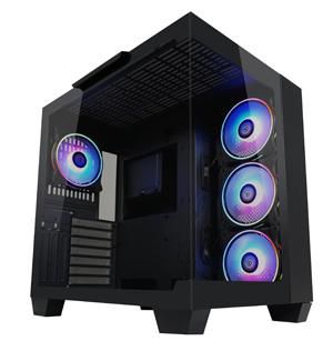 Image LC-POWER Case Midi LC-Power LC-809B-ON Shaded Gaming Black