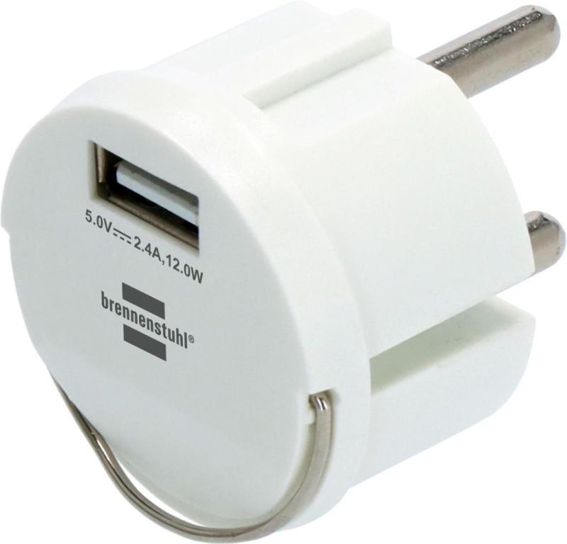 Image brennenstuhl USB-A 12W Power Adapter Ladeadapter weiß, 12 Watt