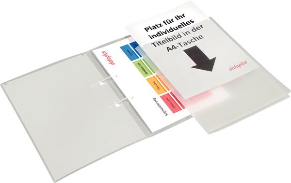 Image Schnellhefter Dataplus A4 PP m.Tasche tansparent, mit Hefterstiften