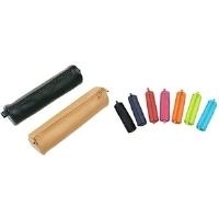 Image JÜSCHA Alassio Schlamper-Rolle, aus Leder, rot Stifteetui mit Reißverschluss, -