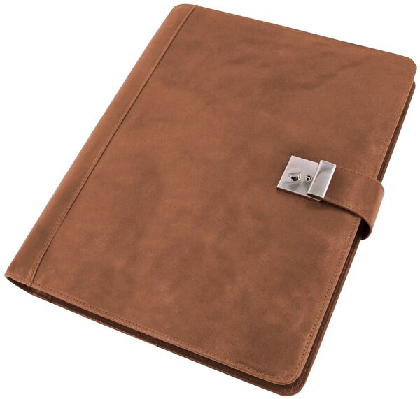 Image Dokumentenmappe DIN A4, Leder braun, Ringmechanik