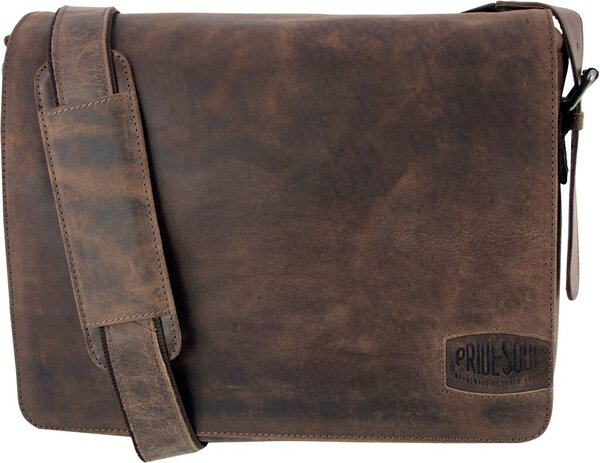 Image Umhängetasche Candy, Leder, braun Klappe mit Klettverschluss